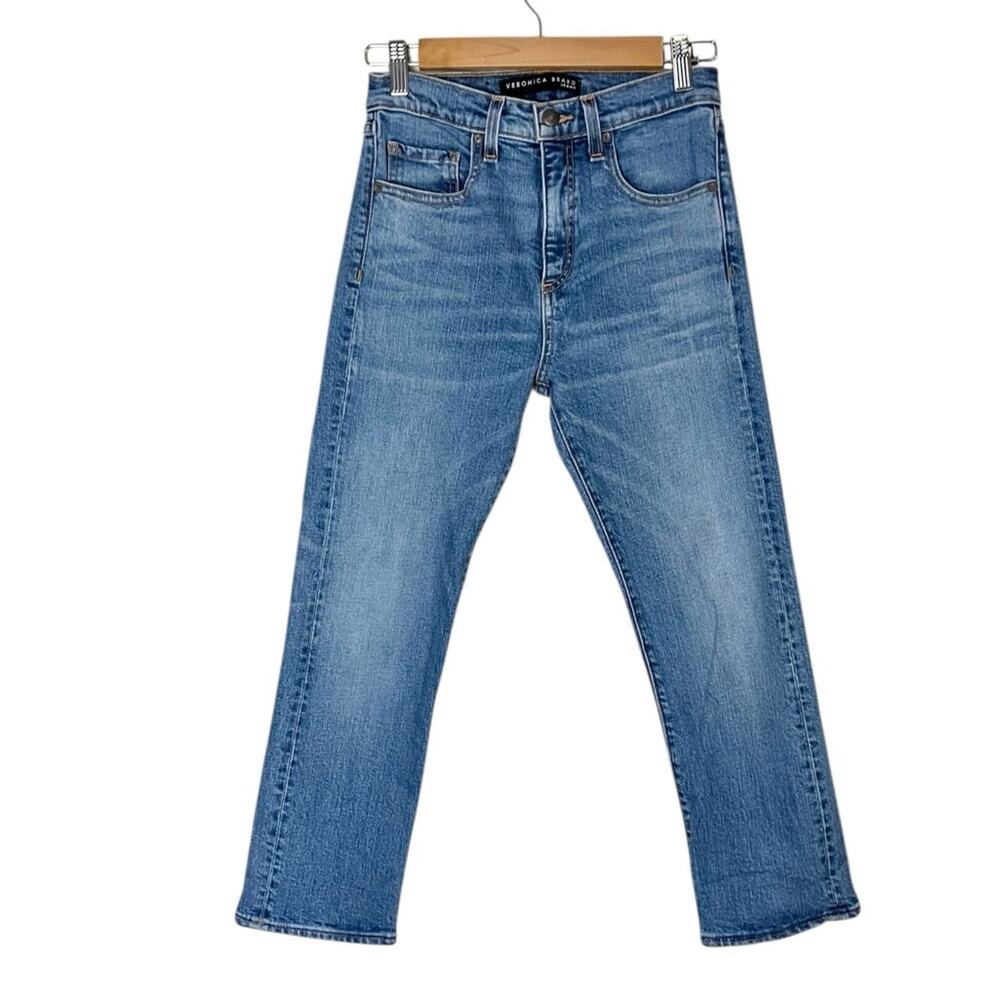 Veronica Beard Ines 10.75" Girlfriend Slim Straight Mid Rise Jeans 26